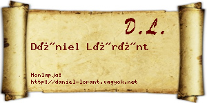Dániel Lóránt névjegykártya
