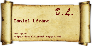 Dániel Lóránt névjegykártya
