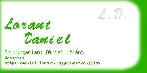 lorant daniel business card